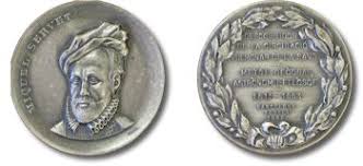 Silver medal from Spain commemorating Michael Servetus' scientific discovery of pulmonary circulation (1969)
